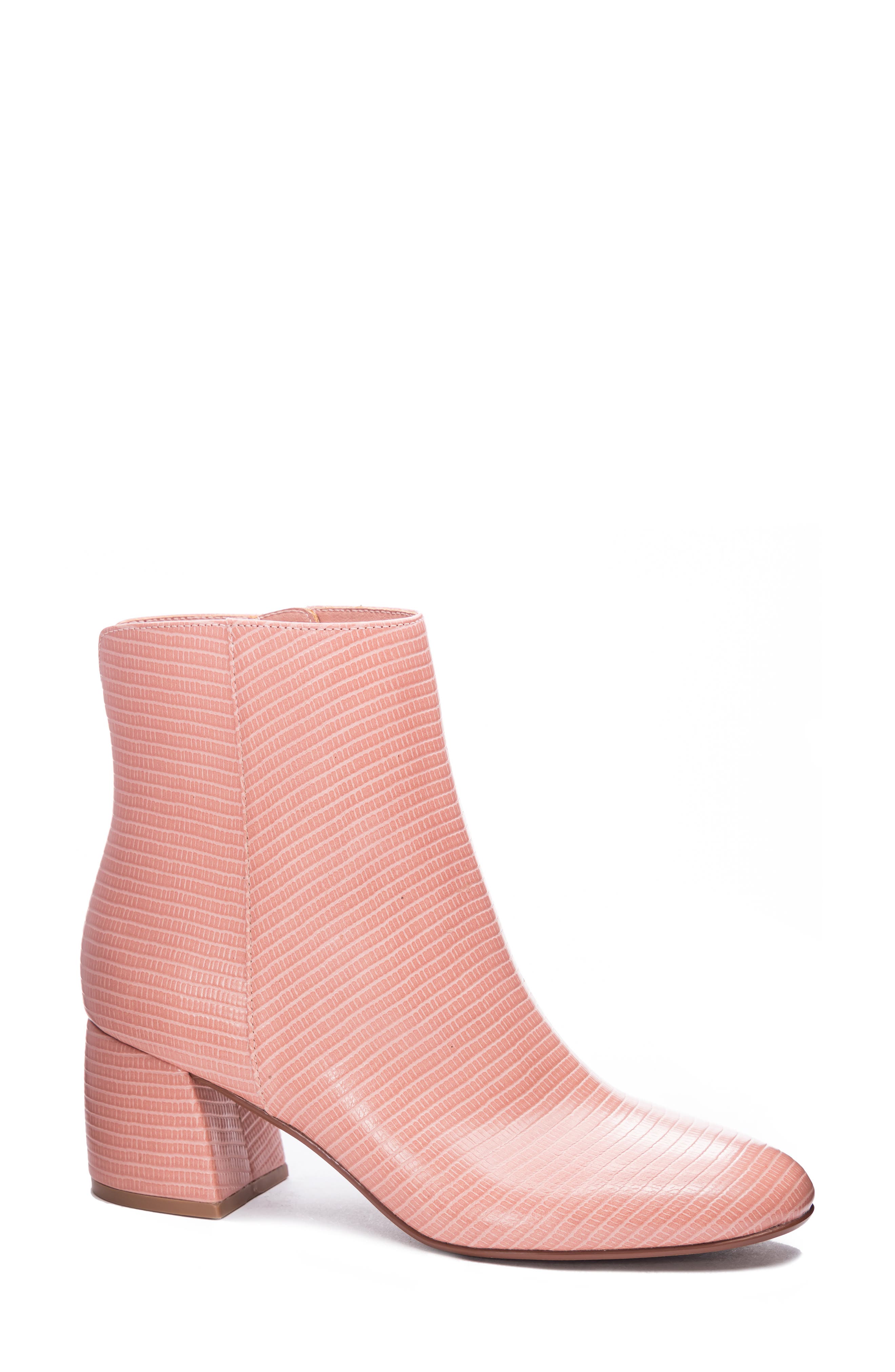 blush colored women's booties