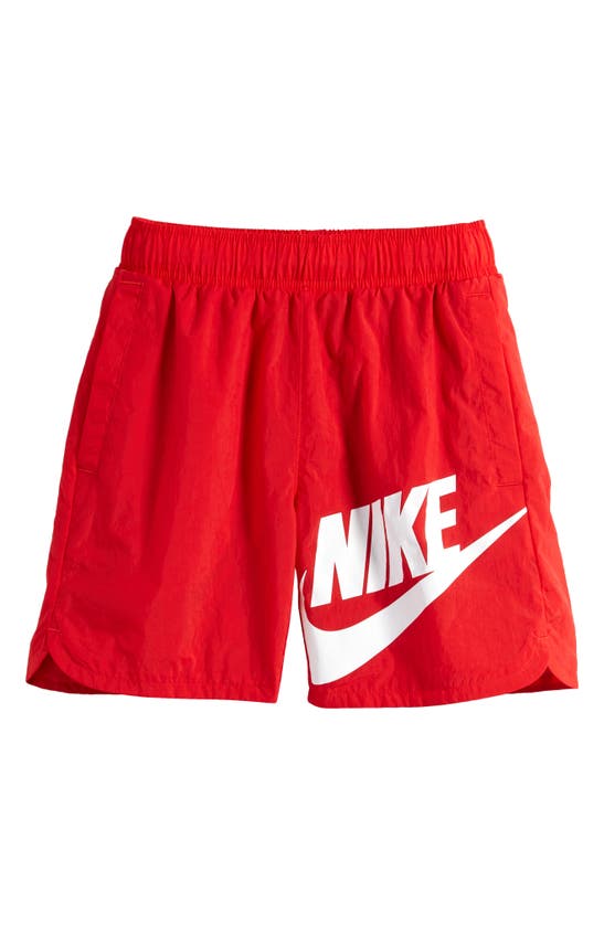 Nike Sportswear Big Kids' (boys') Woven Shorts In University Red/white