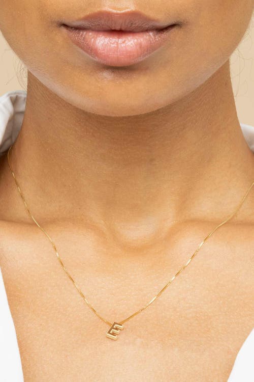 Oradina 14k Gold Love Letter Initial Necklace In Letter E