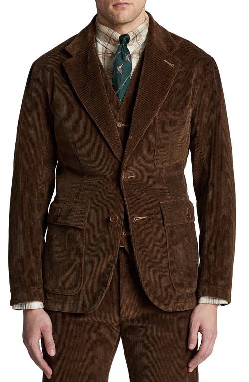 Double RL Stowford Cotton Corduroy Sport Coat in Vintage Brown