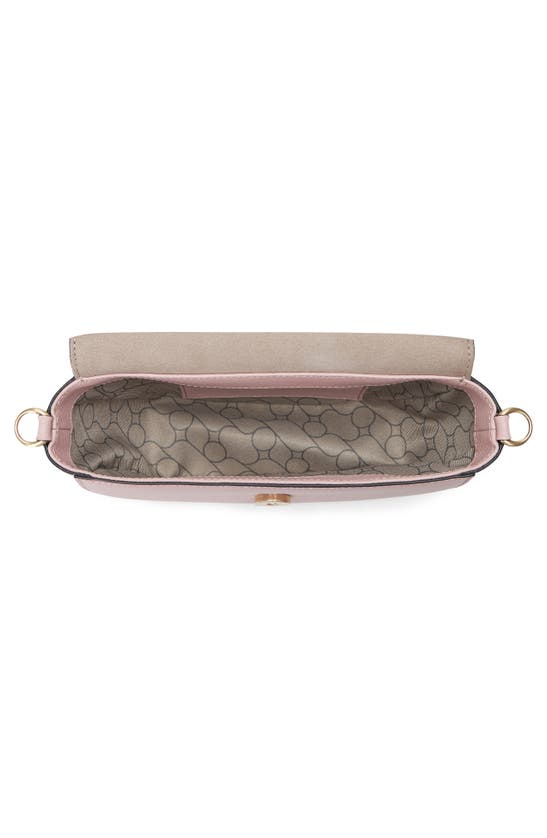 Shop Oryany Lottie Leather Saddle Crossbody Bag In Vintage Pink