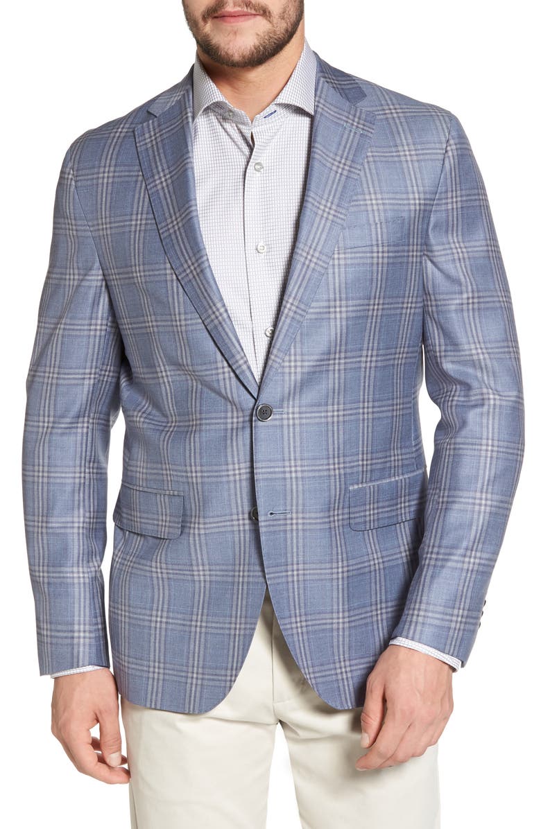 David Donahue Arnold Classic Fit Plaid Wool Sport Coat | Nordstrom