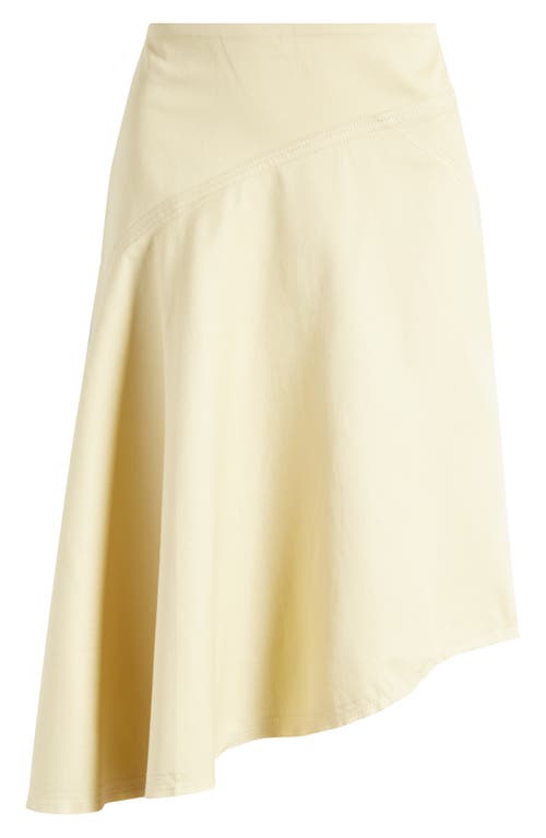 Calais Asymmetric Cotton Skirt in Pear