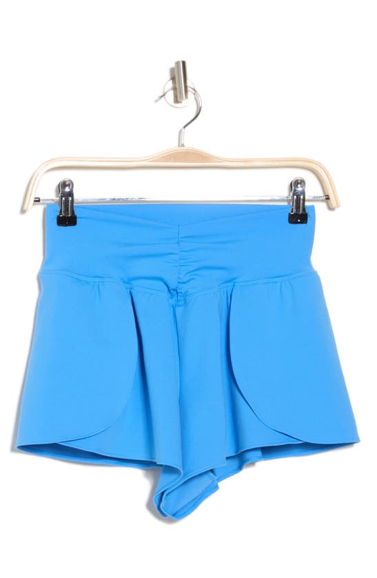 Yogalicious Lux Missy Me High Waist Shorts In Marina