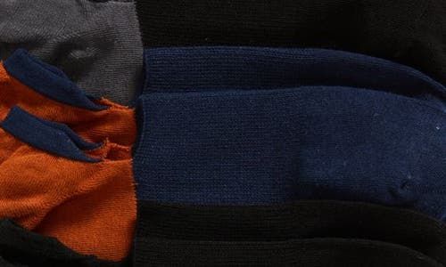 Shop Hue Assorted 3-pack Arch Hug Cotton Blend Liner Socks In Navy