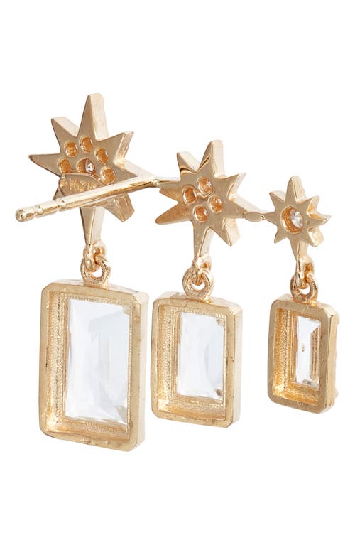 Anzie Women's Aztec 14k Yellow Gold, 0.18 Tcw Diamond & Clear Topaz Ear Crawlers In Yellow Gold