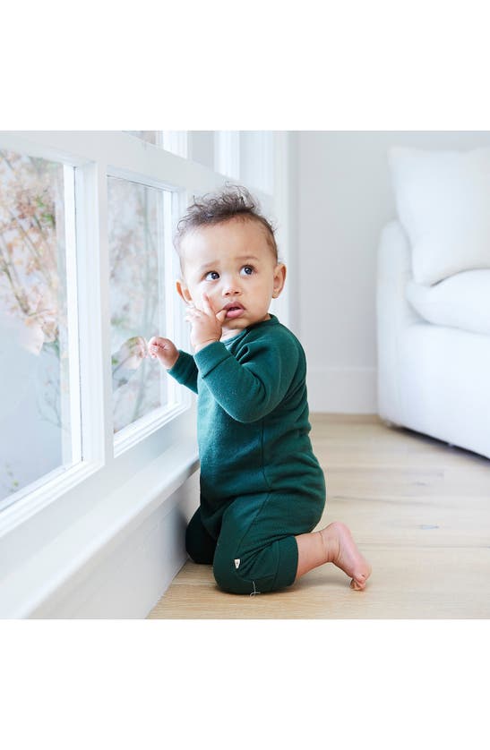 Paigelauren Heavyweight Fleece Romper In Green