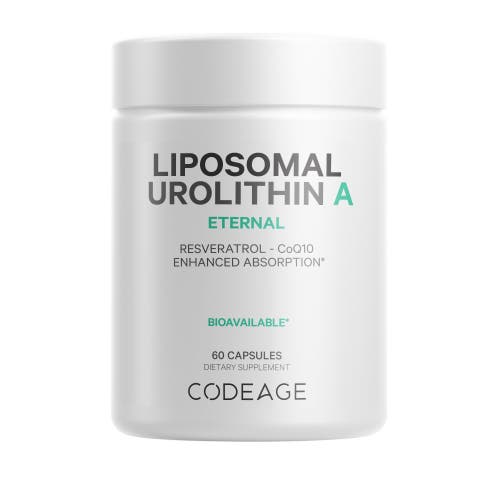 Codeage Liposomal Urolithin A, Resveratrol & Coenzyme Q10, Betaine Anhydrous, CoQ10 Capsules, 60 ct in White at Nordstrom