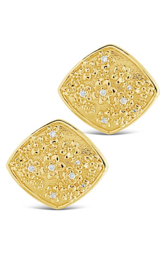 Shop Sterling Forever Ophelia Stud Earrings In Gold