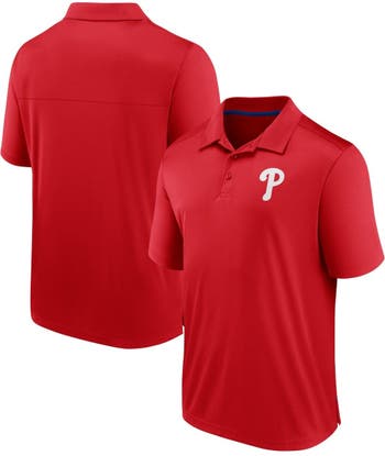 Women's Fanatics Branded Red Philadelphia Phillies Team Lockup V-Neck T-Shirt Size: Small