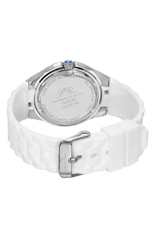 Shop Porsamo Bleu Guilia Interchangeable Strap Watch, 37mm In Silver/white/baby Pink