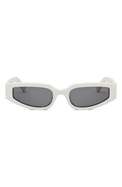 Celine Triomphe 54mm Geometric Sunglasses In White