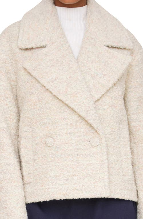 Shop Avec Les Filles Cocoon Wool Blend Peacoat In Cream Multi