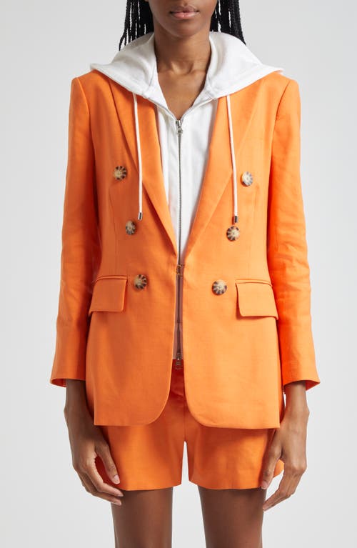 Shop Veronica Beard Bexley Linen Blend Dickey Jacket In Orange