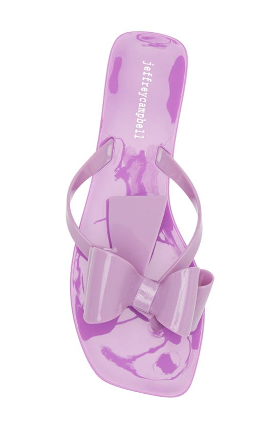 Shop Jeffrey Campbell Sugary Flip Flop In Lilac Shiny