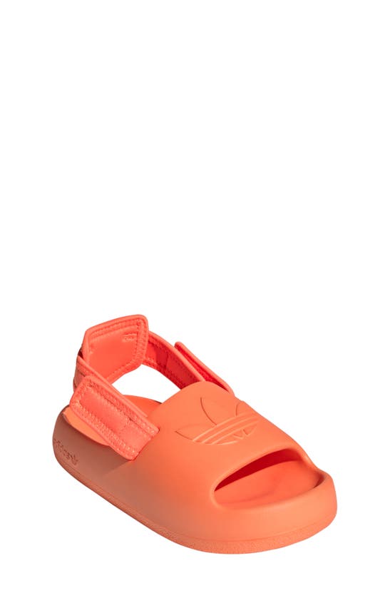 Shop Adidas Originals Adifoam Adilette Slide Sandal In Solar Red