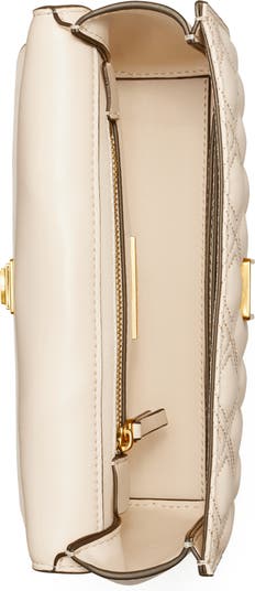 Tory Burch Flemming Soft Glazed Small Convertible Bag in Beige Leather  Flesh ref.442859 - Joli Closet