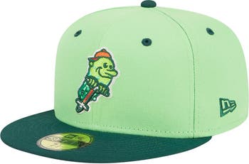 New Era Men's New Era Green Hartford Yard Goats Theme Nights Hartford  Bouncing Pickles 59FIFTY Fitted Hat