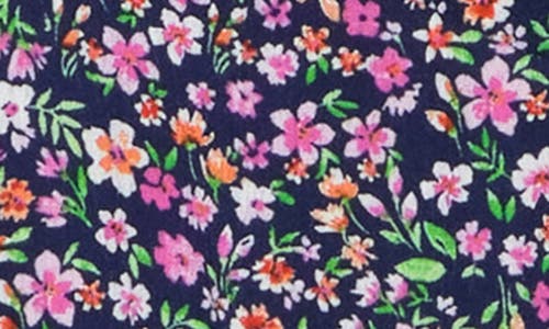 Shop Lulus Inspiring Cutie Floral Romper In Navy/pink/green