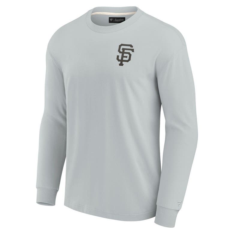 Shop Fanatics Signature Unisex  Gray San Francisco Giants Elements Super Soft Long Sleeve T-shirt