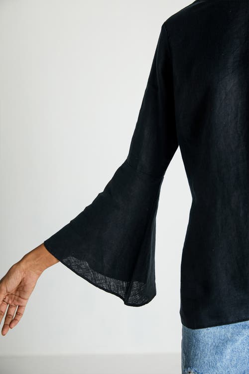 Shop Reistor The Button Back Shirt In Black