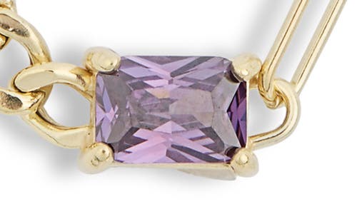 Meshmerise Birthstone Necklace In Yellow-february
