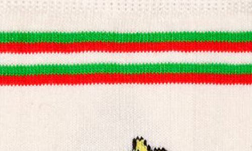 Happy Socks Happy Tree Cotton Blend Crew Socks In White