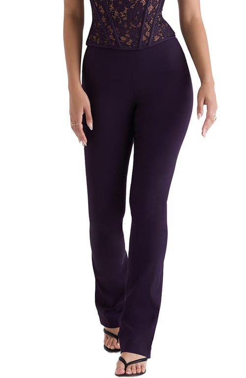 HOUSE OF CB High Waist Stretch Trousers in Nightshade