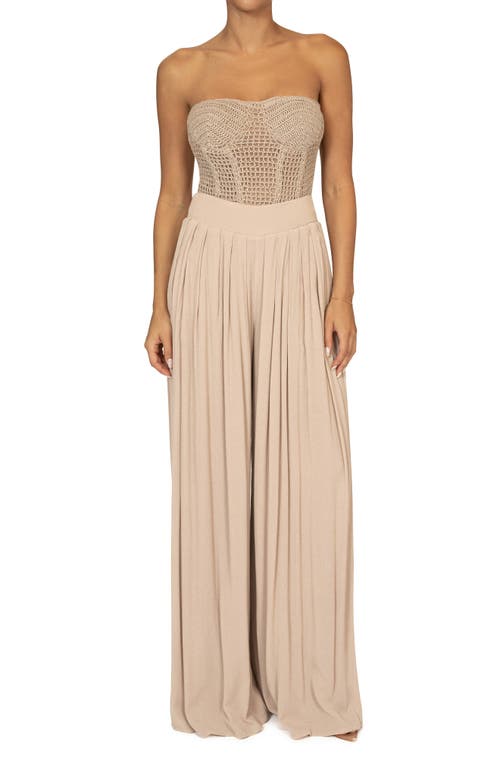 JLUXLABEL JLUXLABEL WANT IT ALL OPEN STITCH STRAPLESS BUSTIER TOP 