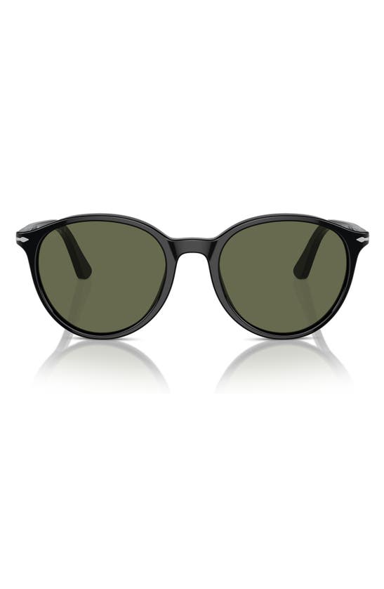 Persol Phantos 56mm Polarized Round Sunglasses In Black