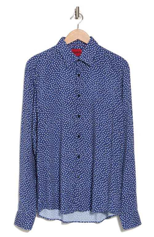 HUGO BOSS HUGO ERMO SLIM FIT SCATTER DOT BUTTON-UP SHIRT