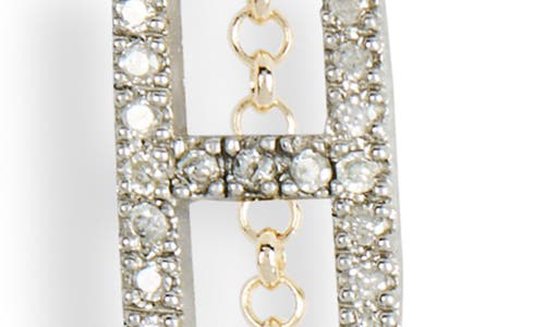 Meshmerise Bezel Diamond Initial Chain Necklace In Yellow-h