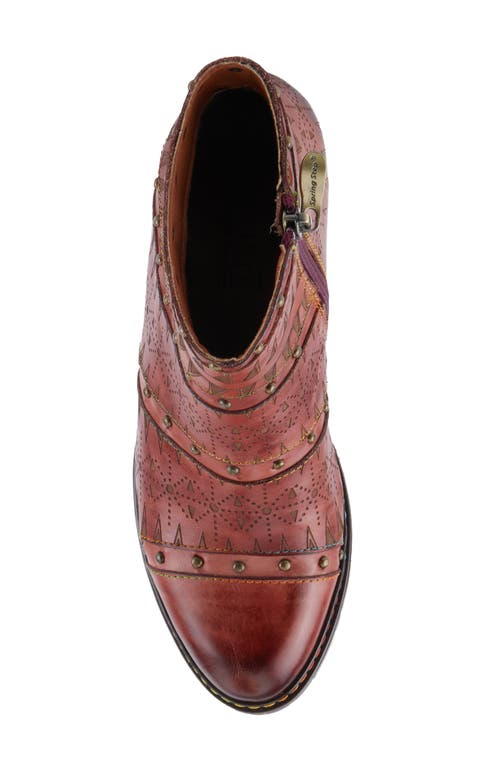 L'artiste By Spring Step Niobe Cap Toe Bootie In Rust Multi