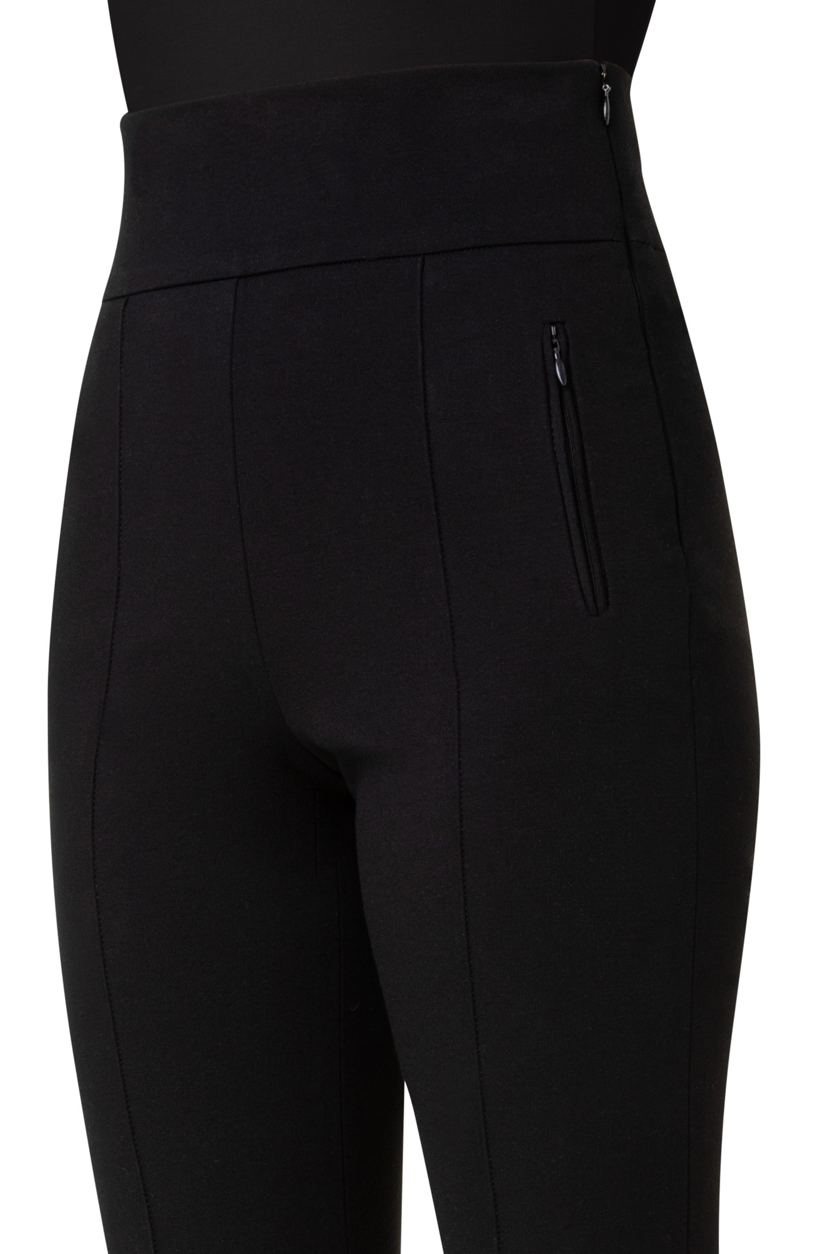 Francoise Slim-Straight Pants, Black