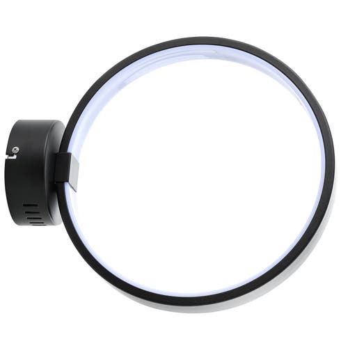 Jonathan Y Nathaniel Dimmable Integrated Led Metal Wall Sconce In Black