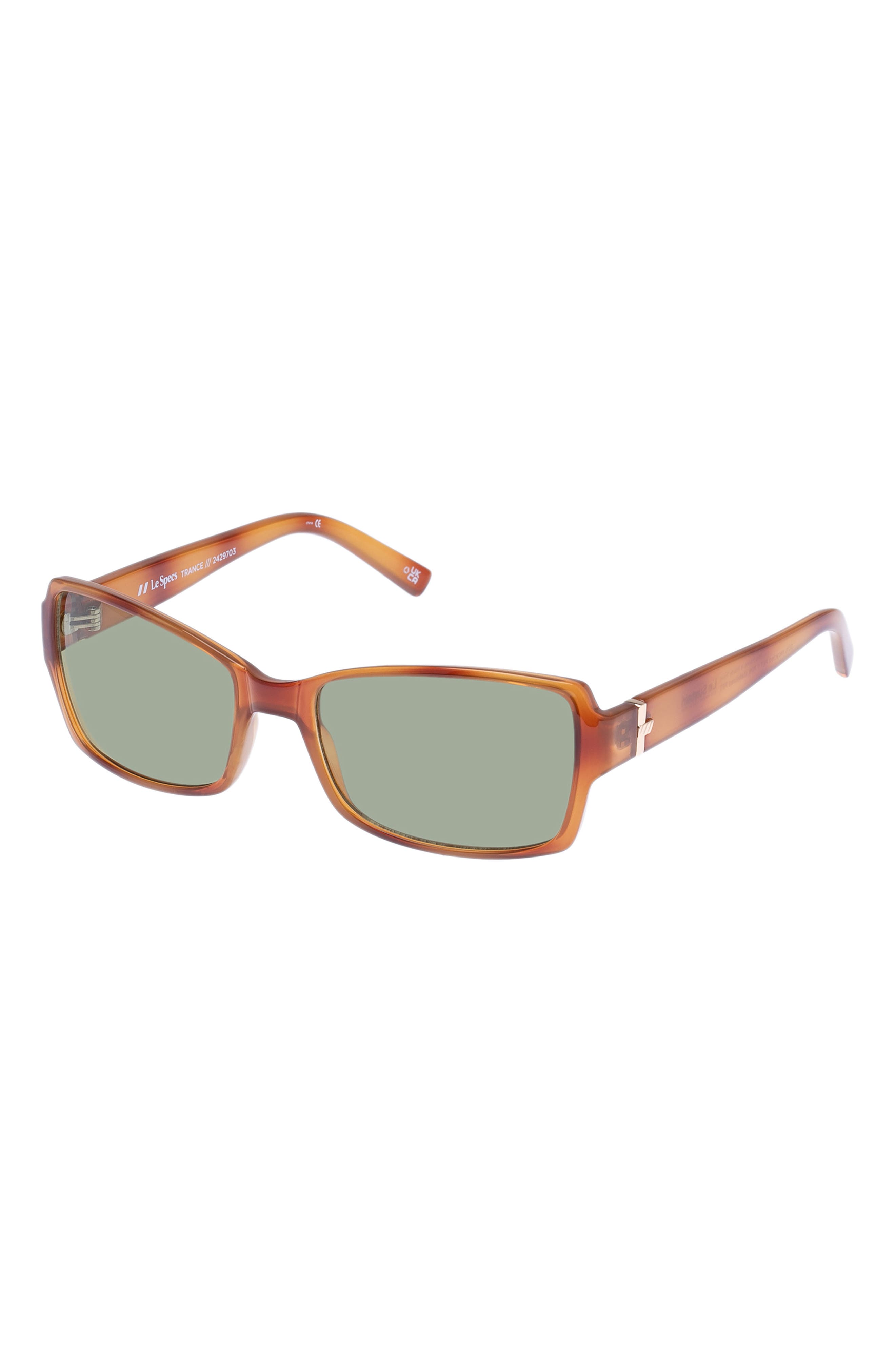 Le Specs Tortoiseshell Rectangular Sunglasses with Silver Mirrors Unimaginable Dark Tort Female Square Sunglasses | Le Specs main image 3