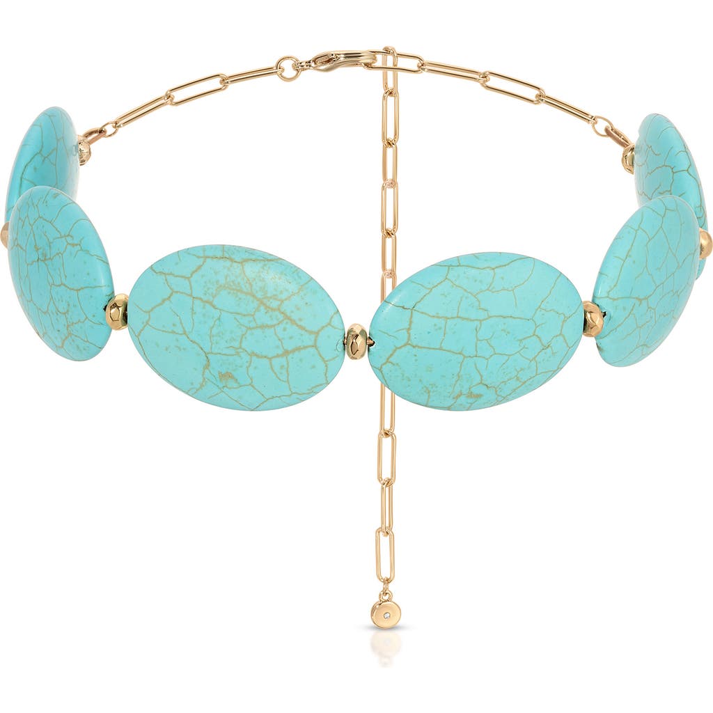 Ettika Turquoise Station Statement Necklace In Turquoise
