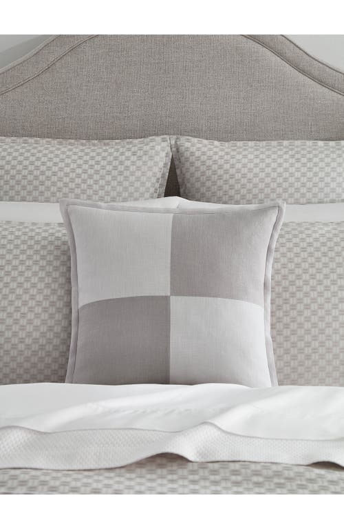 Sferra Scacchi Accent Pillow In Platinum/ Grey