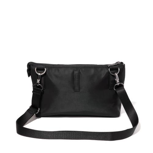 Shop Baggallini Pocket Belt Bag Convertible Crossbody Waist Pack In Black Twill