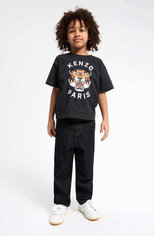 Shop Kenzo Kids' Cotton Graphic T-shirt In Slate Blue