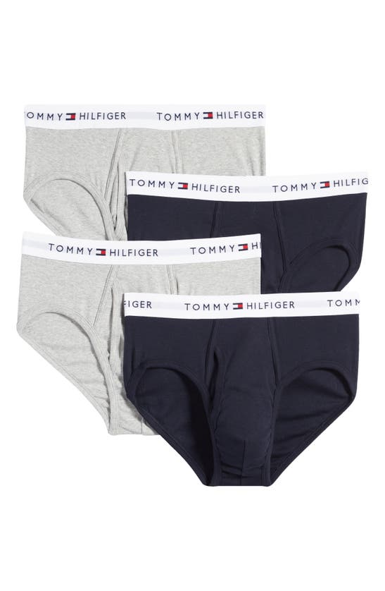 Tommy Hilfiger Assorted 4-pack Briefs In Gray Multi