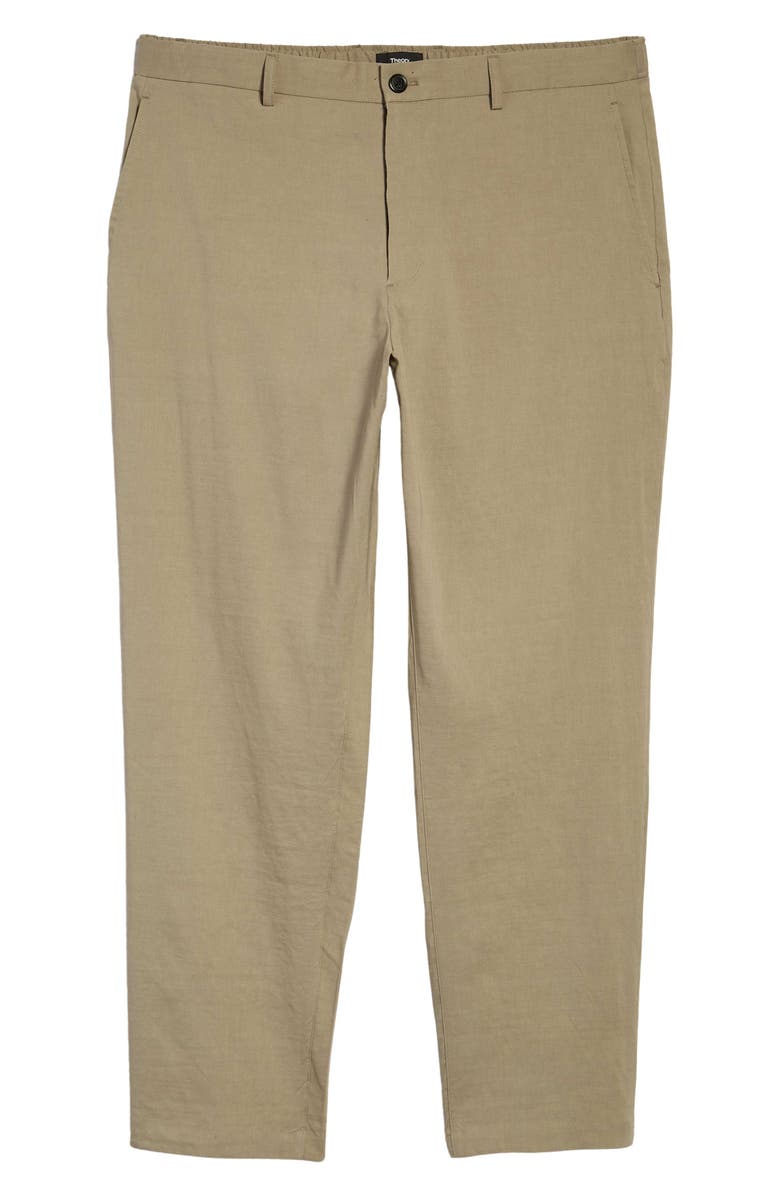 Theory Curtis Flat Front Stretch Linen Blend Pants, Main, color, 
