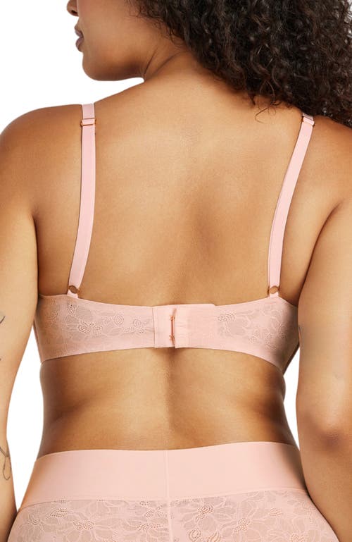 Siella Soft Lace Balconette Foam Bra In Barely Pink