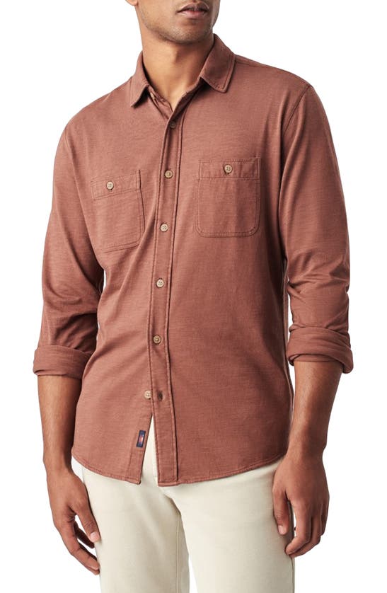 Faherty Knit Seasons Button-up Shirt In Zdnuoxblood