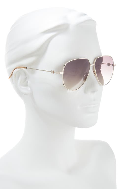 Shop Givenchy Gv Speed Gradient Pilot Sunglasses In Gold/gradient Brown