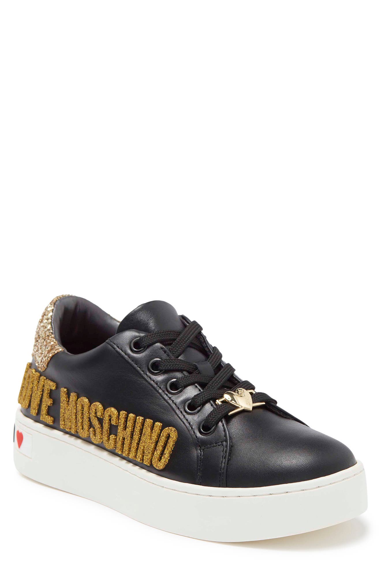 love moschino high top sneakers