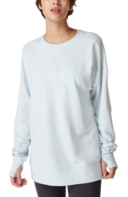 Sweaty Betty After Class Split Sweatshirt In Azure Blue