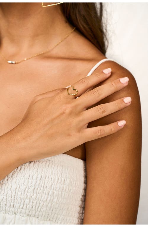 Ki-ele Forever Heart Ring In Gold