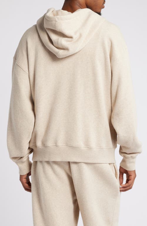 Shop Elwood Core Oversize Terry Full Zip Hoodie In Oatmeal