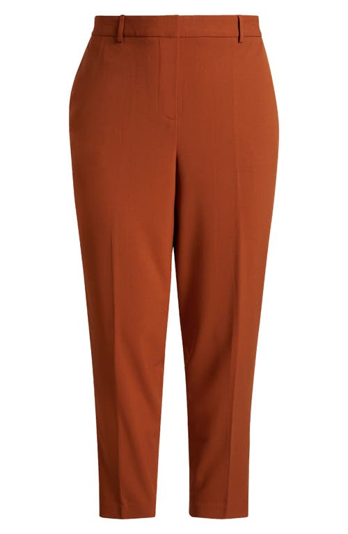 Shop Tahari Asl Classic Straight Leg Pants In Cognac